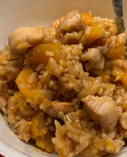 Butternut squash and chicken rice