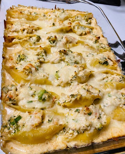 Cajun Chicken Alfredo Stuffed Shells
