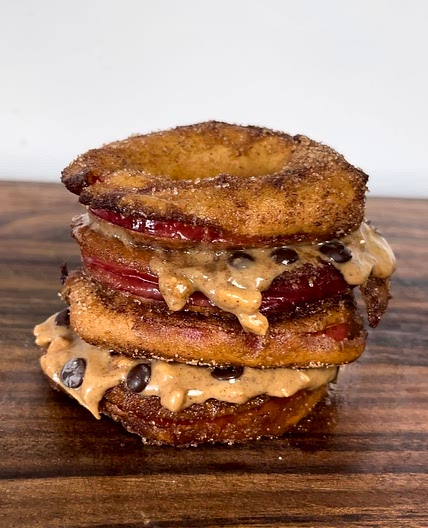 Fried apple sandwich