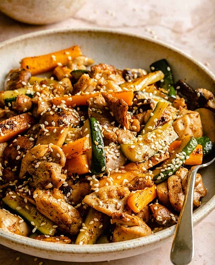 Hibachi Style Chicken with Magic Mustard Sauce