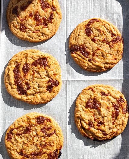 Pumpkin Miso Caramel Cookies