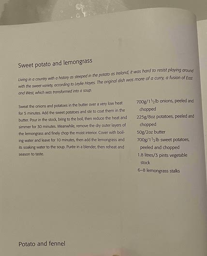 Sweet potato and lemongrass soup