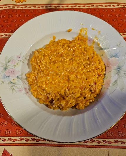 Risotto con 'nduja e provola - Robot da cucina