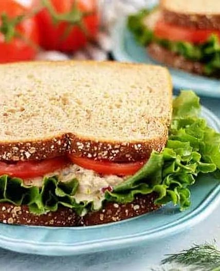 Tuna Salad Sandwich on Whole-Wheat Bread