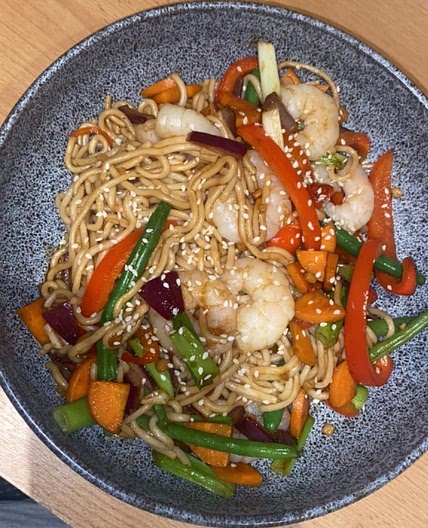 Prawn stir fry