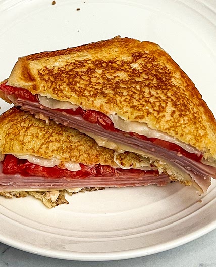 Grilled Ham and Cheese Sandwich -