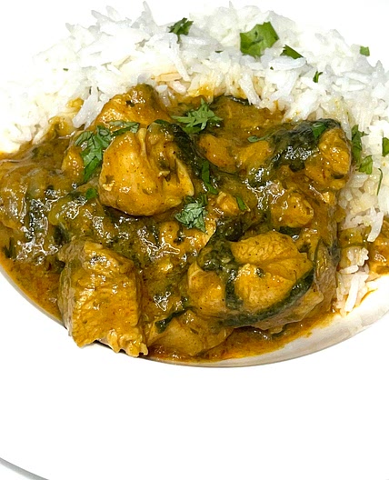 Coconut Chicken Curry with Spinach 