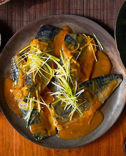 Miso Mackerel with Garlic Rice & Popeye Spinach