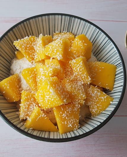 Mon petit déjeuner mangue & coco [recette ww]