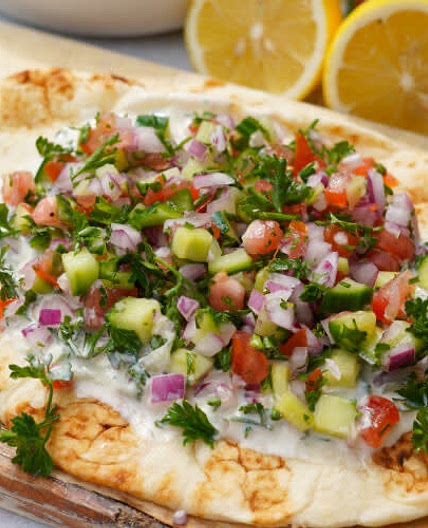 Shirazi Salad Pitas