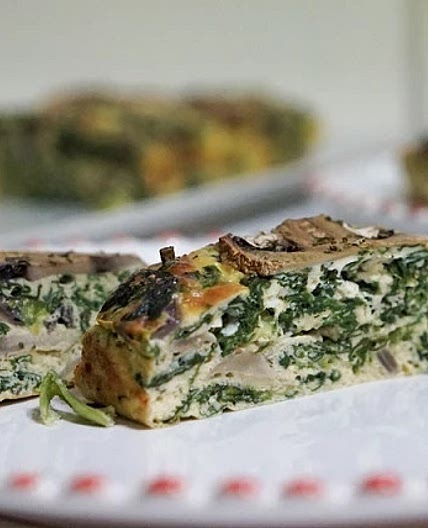 Quiche de ricotta e espinafres
