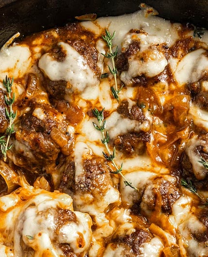 Cheesy French Onion Meatballs