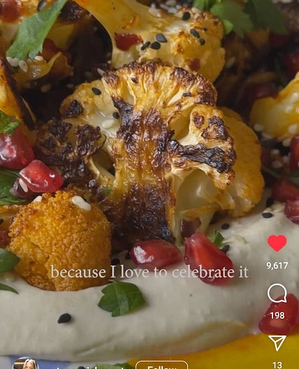 Harissa Roasted Cauliflower with Whipped Tahini