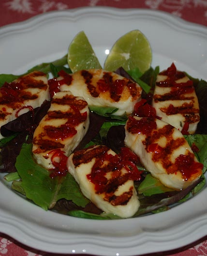 Halloumi with Quick Sweet Chili Sauce