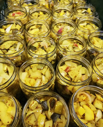 Pickles de courgettes aigre doux de Mme Terrien