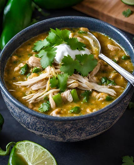 Chicken Chili Verde With Beans