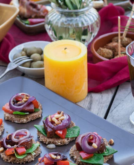 Spanish sausage salad on Mestemacher Fitness Bread – Mestemacher