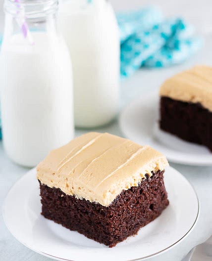 Chocolate Cake with Peanut Butter Frosting