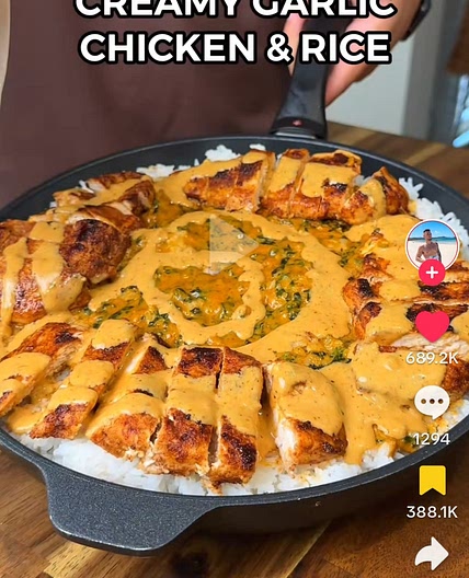 Creamy Garlic Chicken and Rice