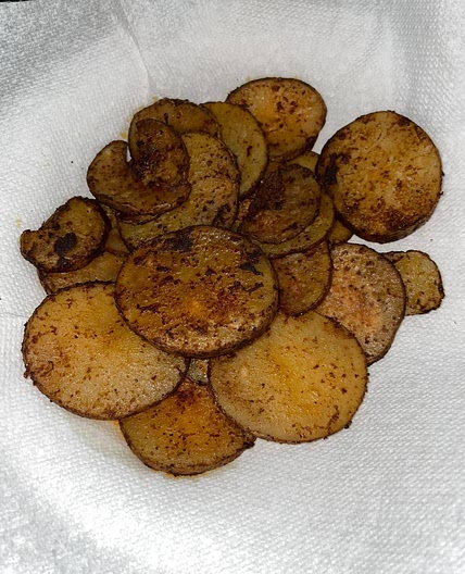 Baked potato circles 