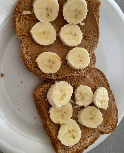 Peanut butter banana toast 