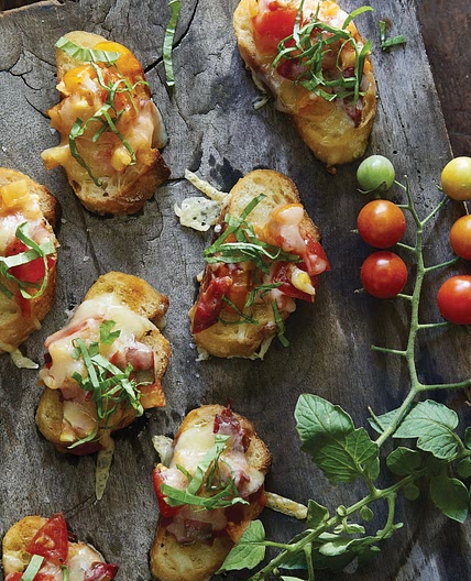 Baked Bruschetta with Tomato, Basil, & Fontina (Magnolia Table)