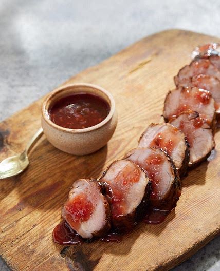 Grilled Raspberry- Chipotle Pork Tenderloin (Magnolia Table)