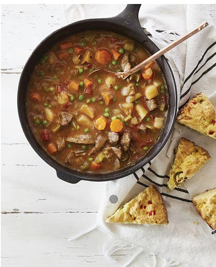 Beef Stew with Jalapeño Cornbread 