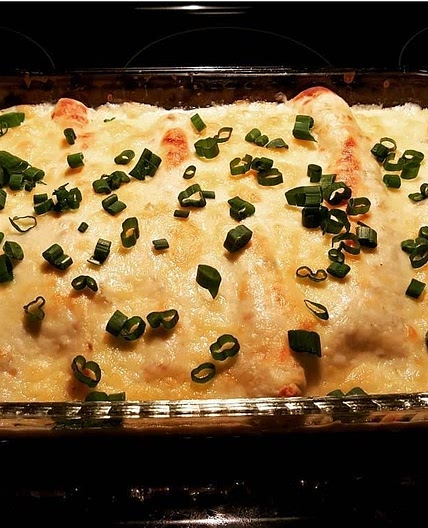 White sauce enchiladas