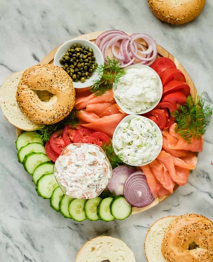 bagels and lox brunch board