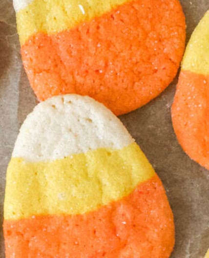 Candy Corn Sugar Cookies