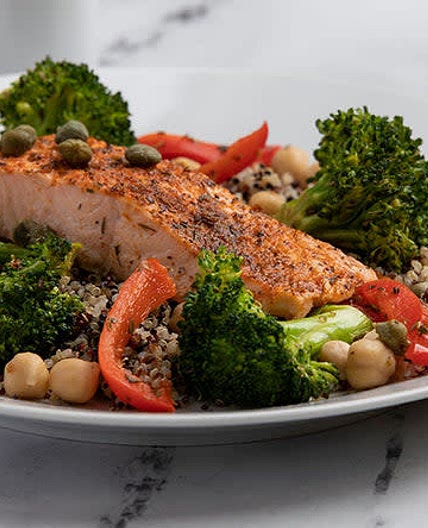 ModifyHealth Blackened Salmon with Quinoa, Broccoli & Red Bell Pepper