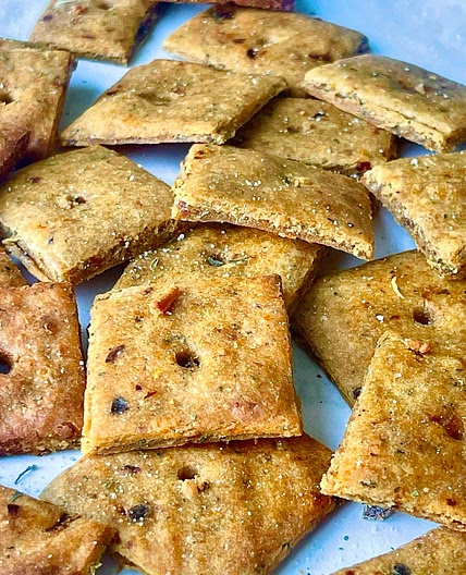 Gluten Free  Pizza Crackers 