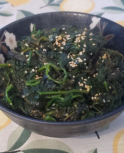 Sweet and Spicy Spinach