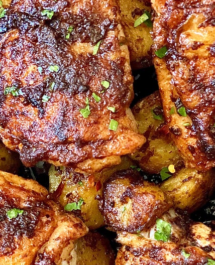 Anchovy Butter Chicken and Potatoes