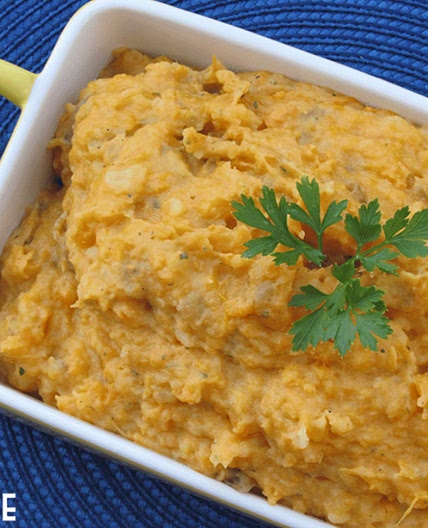 Cheesy Mashed Sweet Potatoes