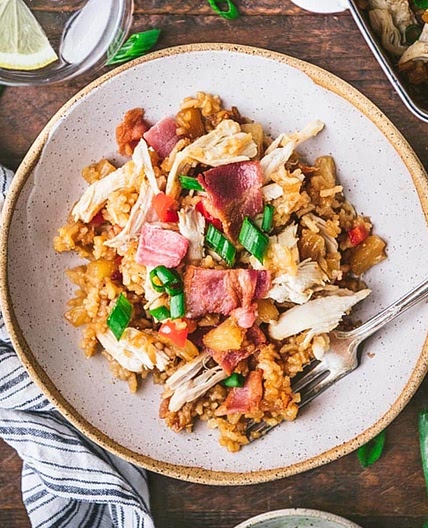 Dump-and-Bake Aloha Chicken and Rice