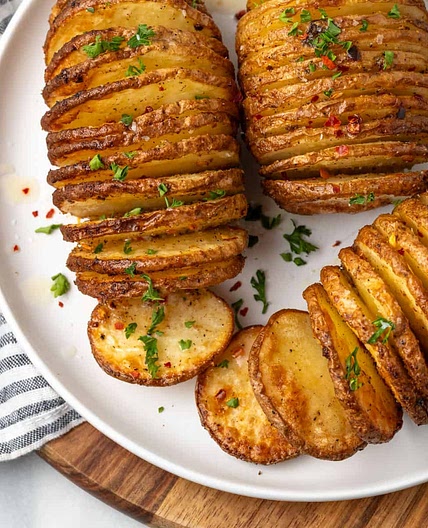 Air Fryer Hasselback Potatoes