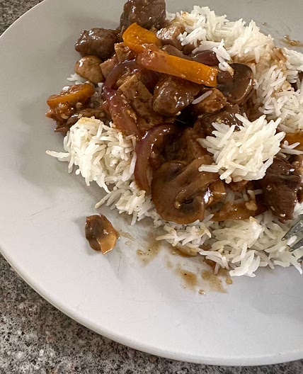 Pepper steak & tofu