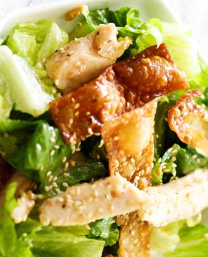 Salade croustillante de wonton au poulet