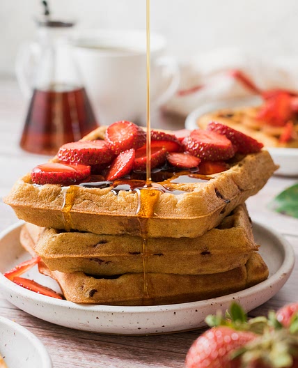 Gluten Free Strawberry Waffles