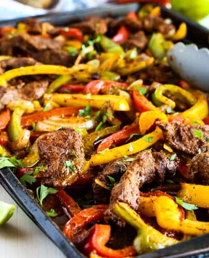 Sheet Pan Steak Fajitas