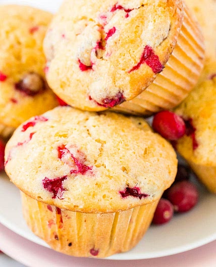 Eggless Cranberry muffins