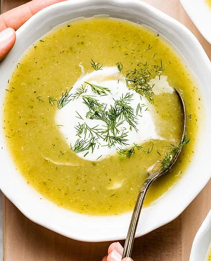 Creamy zucchini soup with Boursin