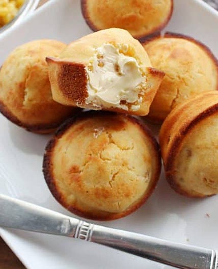 Homemade Cornbread Muffins with Corn Tidbits