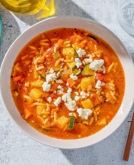 GREEK ORZO AND TOMATO SOUP (MANESTRA)