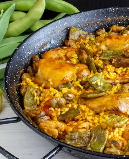 Paella de carne
