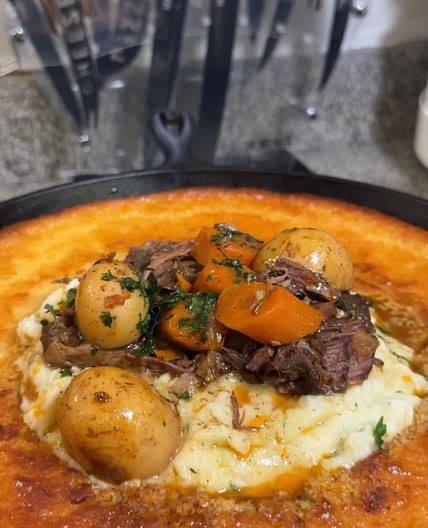 Pot Roast Cornbread Bowl 