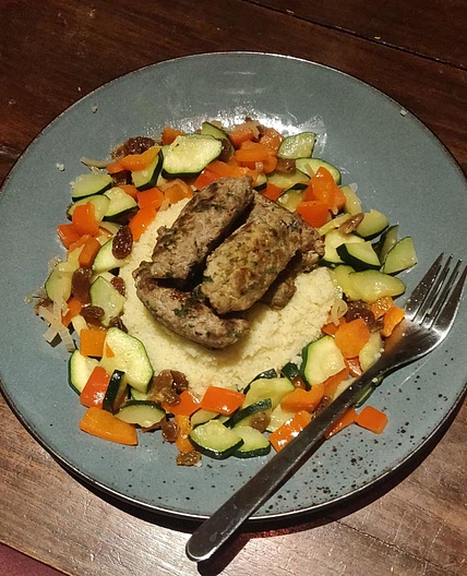 Minty meat couscous