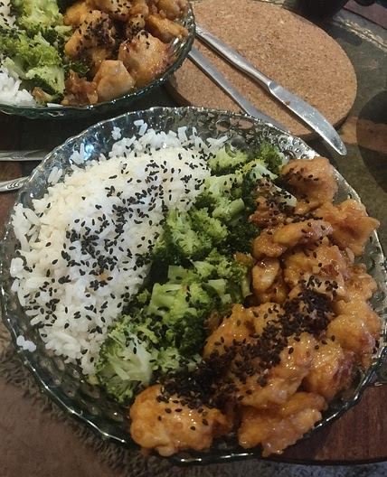 Sticky chicken